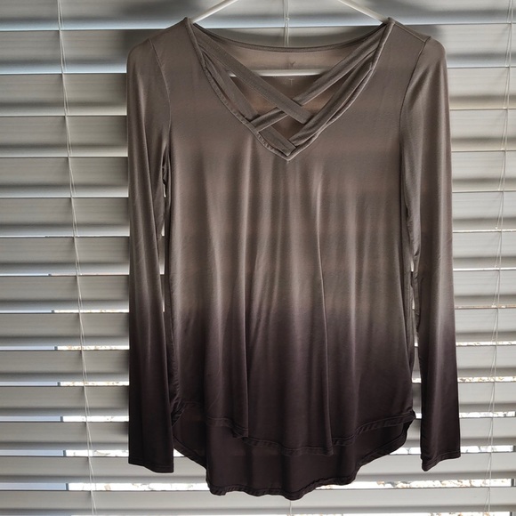 Pink Ombré Long Sleeve Blouse - Picture 1 of 5